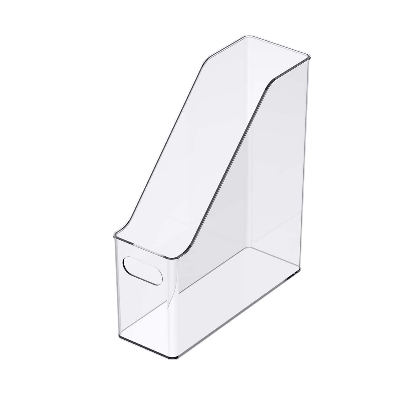 12" Clear Magazine Storage Bin by Simply Tidy®